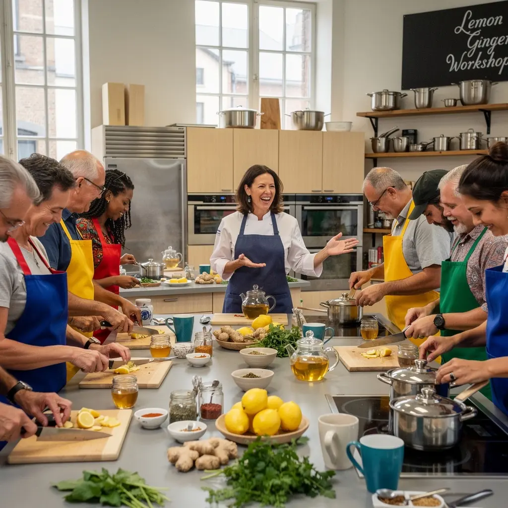 Vapeurs aromatiques s'Г©levant d'une tasse de thГ© citronnГ©.